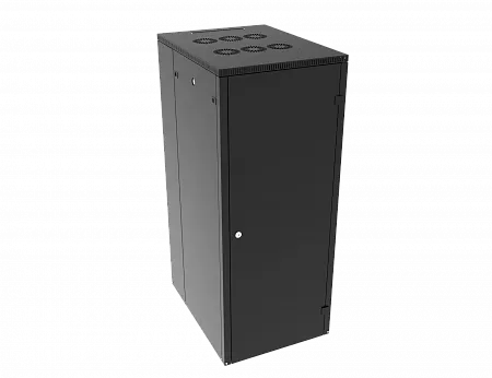 Шкаф телекоммуникационный напольный МИКсистем 19" серия ECO-L 24U 600*800 дверь металл черный