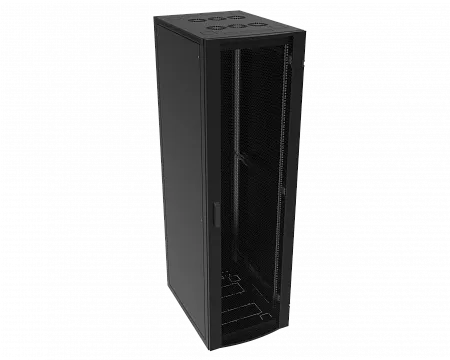 Шкаф телекоммуникационный напольный МИКсистем серия ECO+ 19" 24U 600*800 дверь перфорация черный
